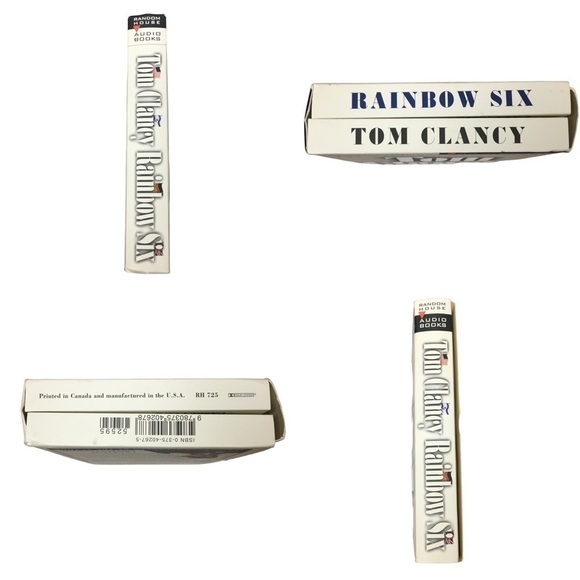 VINTAGE Audiobooks Books on Tape The Lion’s Game Tom Clancy Rainbow Six Set of 2 - Picture 11 of 16